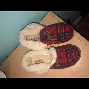 plaid slippers